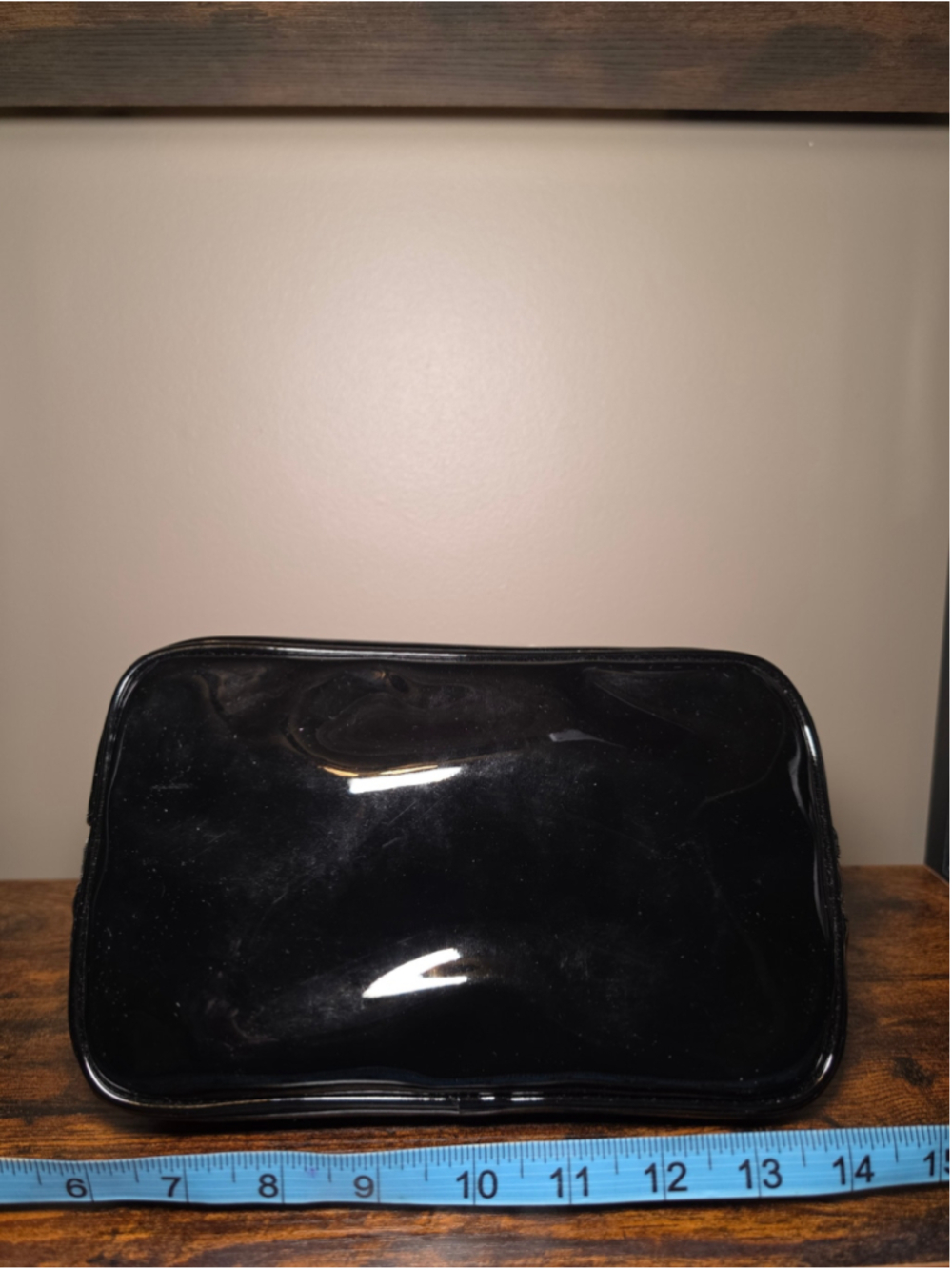 LOW START - VERSACE Black Patent Leather Clutch Bag - Picture 3 of 10